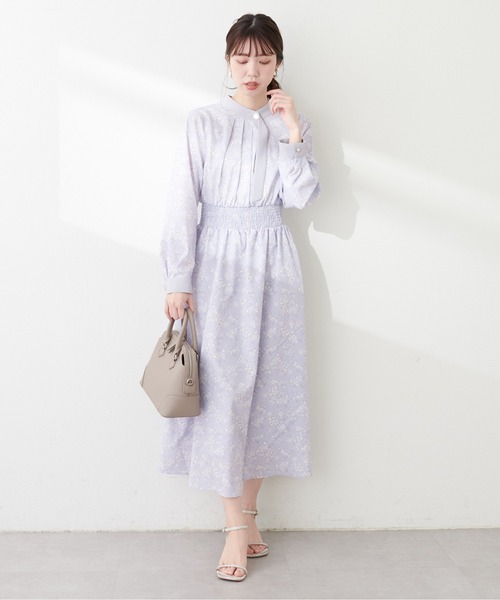 natural couture(ナチュラルクチュール)の「金釦アシメネックボータイワンピース(ワンピース・レディース・ネイビー/アイボリー/その他1/その他2/グレイッシュベージュ・FREE)」の21枚目の写真