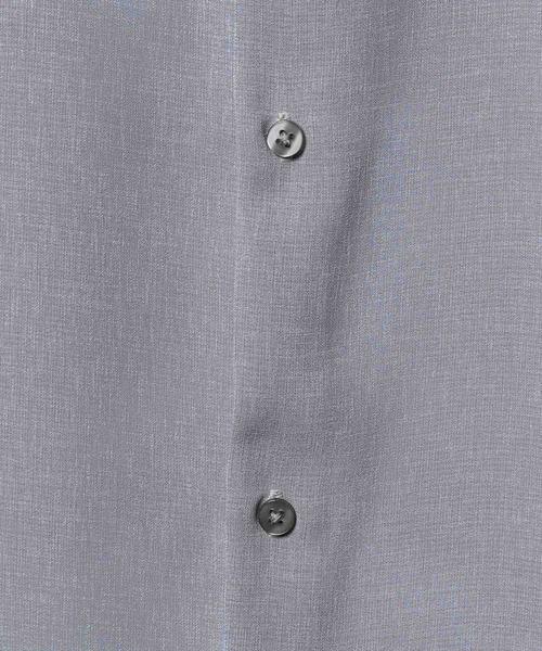 KUUUPY(クーピー)の「【接触冷感機能付き】Grainy Basic Regular Collar Short-Sleeve Shirt - 杢調ベーシックレギュラーカラー半袖シャツ(シャツ/ブラウス・メンズ・ブルー/グレー/ダークグリーン/チャコールグレー・LARGE/SMALL/MEDIUM)」の15枚目の写真
