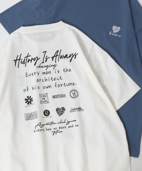 SITRY（シトリー）の「SITRY Street Style Back Print T-shirt/別注 オーバーサイズ ビリヤード ダイス ハート フラワー バックプリント ワンポイント刺繍 半袖Ｔシャツ レディース メンズ（Tシャツ/カットソー・メンズ・ホワイト/ブラック/ブルー/グリーン/ホワイト系その他/ブラック系その他/グレイッシュベージュ/グリーン系その他2/ブルー系その他2/ブラック系その他2/ベージュ系その他/ホワイト系その他2・M/L/XL）」の2枚目の写真