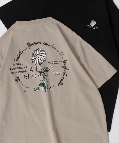 SITRY（シトリー）の「SITRY Street Style Back Print T-shirt/別注 オーバーサイズ ビリヤード ダイス ハート フラワー バックプリント ワンポイント刺繍 半袖Ｔシャツ レディース メンズ（Tシャツ/カットソー・メンズ・ホワイト/ブラック/ブルー/グリーン/ホワイト系その他/ブラック系その他/グレイッシュベージュ/グリーン系その他2/ブルー系その他2/ブラック系その他2/ベージュ系その他/ホワイト系その他2・M/L/XL）」の8枚目の写真