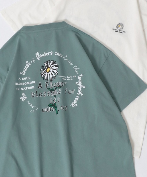 SITRY（シトリー）の「SITRY Street Style Back Print T-shirt/別注 オーバーサイズ ビリヤード ダイス ハート フラワー バックプリント ワンポイント刺繍 半袖Ｔシャツ レディース メンズ（Tシャツ/カットソー・メンズ・ホワイト/ブラック/ブルー/グリーン/ホワイト系その他/ブラック系その他/グレイッシュベージュ/グリーン系その他2/ブルー系その他2/ブラック系その他2/ベージュ系その他/ホワイト系その他2・M/L/XL）」の9枚目の写真