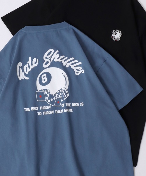 SITRY（シトリー）の「SITRY Street Style Back Print T-shirt/別注 オーバーサイズ ビリヤード ダイス ハート フラワー バックプリント ワンポイント刺繍 半袖Ｔシャツ レディース メンズ（Tシャツ/カットソー・メンズ・ホワイト/ブラック/ブルー/グリーン/ホワイト系その他/ブラック系その他/グレイッシュベージュ/グリーン系その他2/ブルー系その他2/ブラック系その他2/ベージュ系その他/ホワイト系その他2・M/L/XL）」の12枚目の写真