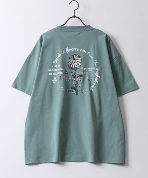 SITRY（シトリー）の「SITRY Street Style Back Print T-shirt/別注 オーバーサイズ ビリヤード ダイス ハート フラワー バックプリント ワンポイント刺繍 半袖Ｔシャツ レディース メンズ（Tシャツ/カットソー・メンズ・ホワイト/ブラック/ブルー/グリーン/ホワイト系その他/ブラック系その他/グレイッシュベージュ/グリーン系その他2/ブルー系その他2/ブラック系その他2/ベージュ系その他/ホワイト系その他2・M/L/XL）」の20枚目の写真