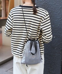 WEEKEND(ER) | WEEKEND(ER) × FREAK'S STORE/ウィークエンダーウィークエンダー × フリークスストア 別注 メッシュドローストリングバッグ(ショルダーバッグ)
