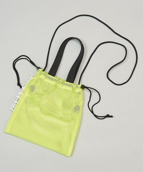 WEEKEND(ER)（ウィークエンダー）の「WEEKEND(ER) × FREAK'S STORE/ウィークエンダーウィークエンダー × フリークスストア 別注 メッシュドローストリングバッグ（ショルダーバッグ・レディース・グリーン/イエロー/オレンジ/グレー/ブルー・ONE SIZE）」の10枚目の写真