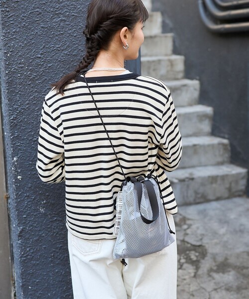 WEEKEND(ER)（ウィークエンダー）の「WEEKEND(ER) × FREAK'S STORE/ウィークエンダーウィークエンダー × フリークスストア 別注 メッシュドローストリングバッグ（ショルダーバッグ・レディース・グリーン/イエロー/オレンジ/グレー/ブルー・ONE SIZE）」の19枚目の写真