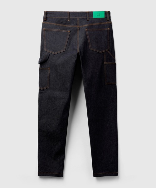 BENETTON (UNITED COLORS OF BENETTON)（ベネトンユナイテッドカラーズオブベネトン）の「サイドポケットストレートデニムパンツ（デニムパンツ・メンズ・ダークインディゴブルー・50/46/42/44）」の6枚目の写真