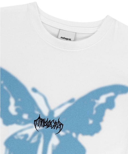 mahagrid/マハグリッド』 BUTTERFLY GOTH TEE/蝶 Tシャツ