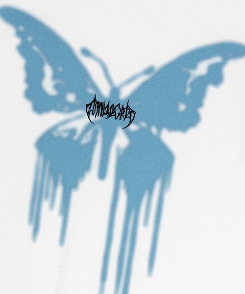 mahagrid■BUTTERFLY GOTH TEE■送料込 BUTTERFLY GOTH TEE[WHITE] - MAHAGRID