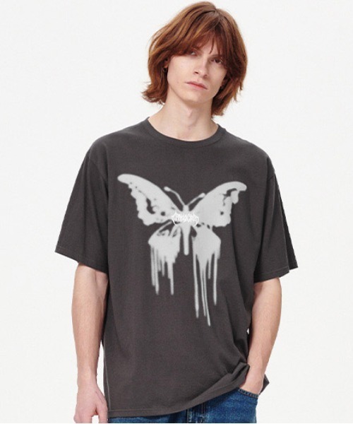 mahagrid■BUTTERFLY GOTH TEE■送料込 BUTTERFLY GOTH TEE[WHITE] - MAHAGRID