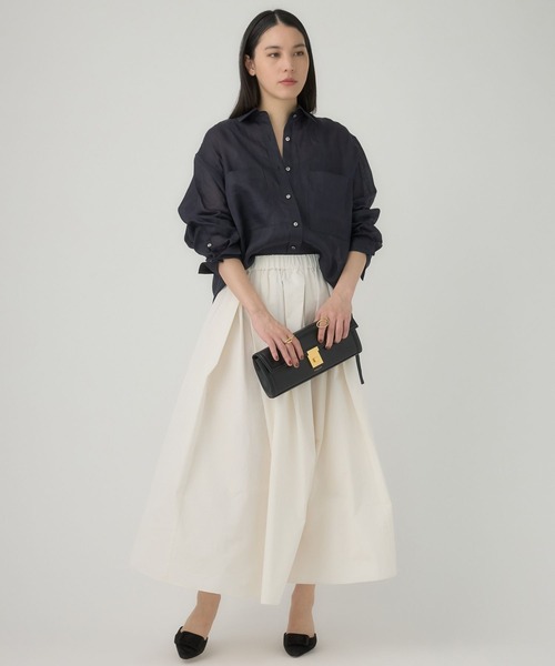 Chaos(カオス)の「Chaos(カオス)/ミリィ-ラミーシャツ(シャツ/ブラウス・レディース・ネイビー/ベージュ・FREE)」の16枚目の写真