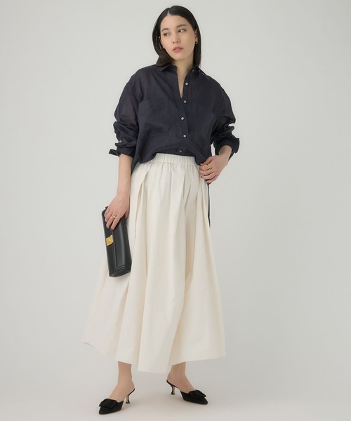 Chaos(カオス)の「Chaos(カオス)/ミリィ-ラミーシャツ(シャツ/ブラウス・レディース・ネイビー/ベージュ・FREE)」の15枚目の写真