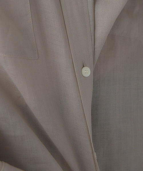 Chaos(カオス)の「Chaos(カオス)/ミリィ-ラミーシャツ(シャツ/ブラウス・レディース・ネイビー/ベージュ・FREE)」の22枚目の写真