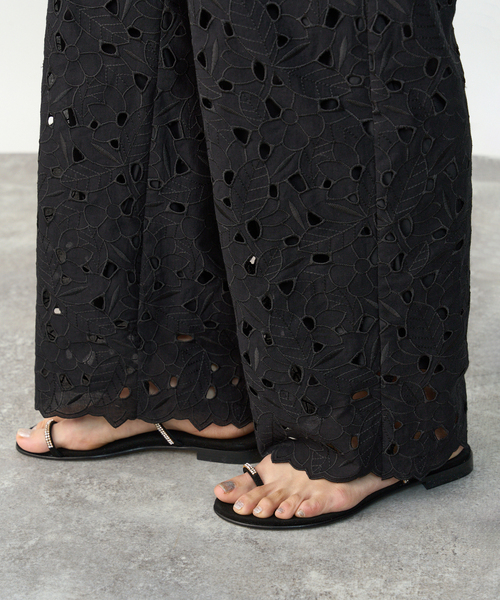 セール】コットン刺繍オールインワン（つなぎ/オールインワン