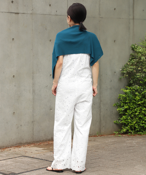 セール】コットン刺繍オールインワン（つなぎ/オールインワン