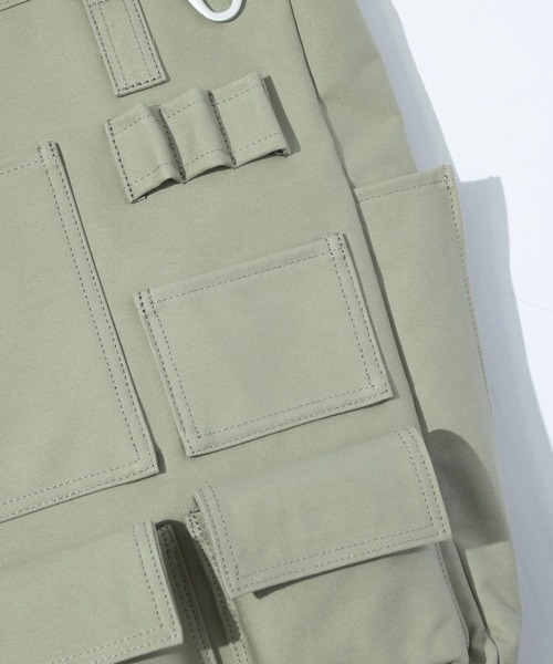 F/CE. （エフシーイー）の「F/CE./エフシーイー　W.R CANVAS POCKET TOTE 13L（トートバッグ・メンズ・アイボリー/セージグリーン・FREE）」の10枚目の写真