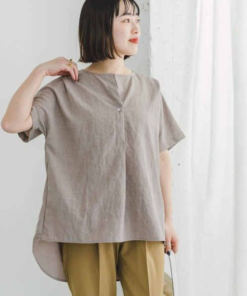ITEMS URBANRESEARCH(アイテムズ アーバンリサーチ)の「リネンライクハンソデプルオーバー(シャツ/ブラウス・レディース・チャコールグレー/ベージュ/カーキ・FREE)」の22枚目の写真