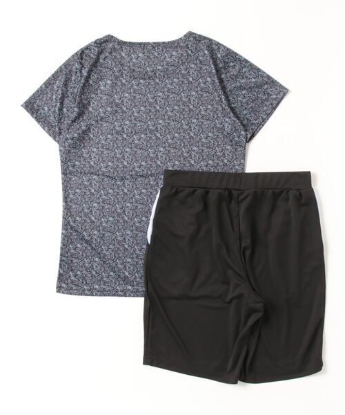 セール】FILA パウダーメッシュ 小花総柄 半袖T＆ハーフパンツ