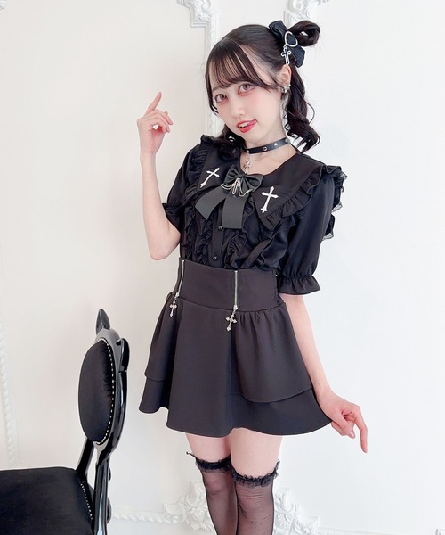 二段フリルクロスZIPスカパン（スカート）｜MA*RS（アメーバー