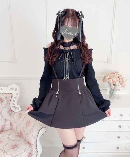 MA*RS(アメーバーマーズ)の「二段フリルクロスZIPスカパン(スカート・レディース・ブラック・FREE)」の19枚目の写真