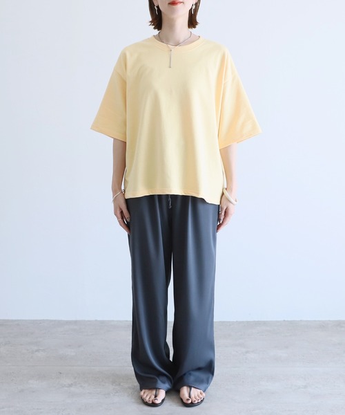 reca(レカ)の「【着丈が選べる!】大人ルーズなベーシックTシャツ(Tシャツ/カットソー・レディース・ブラック/グレー/オートミール/ミント/イエロー/ホワイト系その他・FREE)」の19枚目の写真