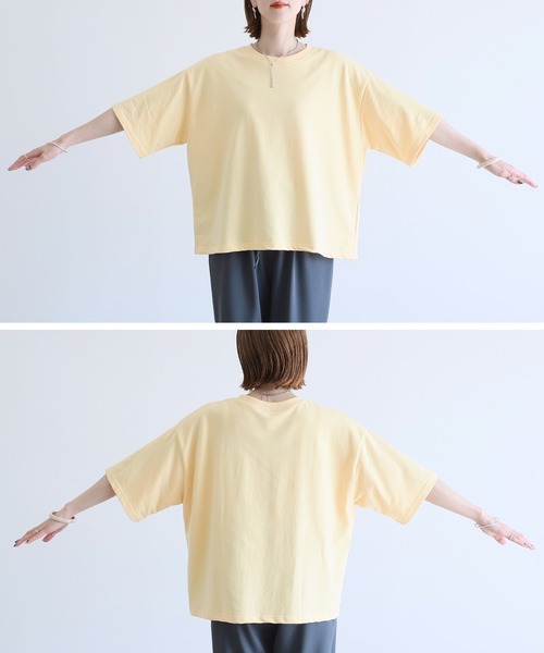 reca(レカ)の「【着丈が選べる!】大人ルーズなベーシックTシャツ(Tシャツ/カットソー・レディース・ブラック/グレー/オートミール/ミント/イエロー/ホワイト系その他・FREE)」の16枚目の写真