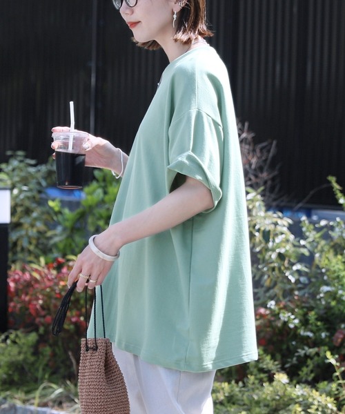 reca(レカ)の「【着丈が選べる!】大人ルーズなベーシックTシャツ(Tシャツ/カットソー・レディース・ブラック/グレー/オートミール/ミント/イエロー/ホワイト系その他・FREE)」の10枚目の写真