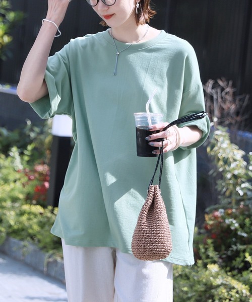 reca(レカ)の「【着丈が選べる!】大人ルーズなベーシックTシャツ(Tシャツ/カットソー・レディース・ブラック/グレー/オートミール/ミント/イエロー/ホワイト系その他・FREE)」の20枚目の写真