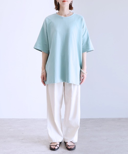 reca(レカ)の「【着丈が選べる!】大人ルーズなベーシックTシャツ(Tシャツ/カットソー・レディース・ブラック/グレー/オートミール/ミント/イエロー/ホワイト系その他・FREE)」の15枚目の写真