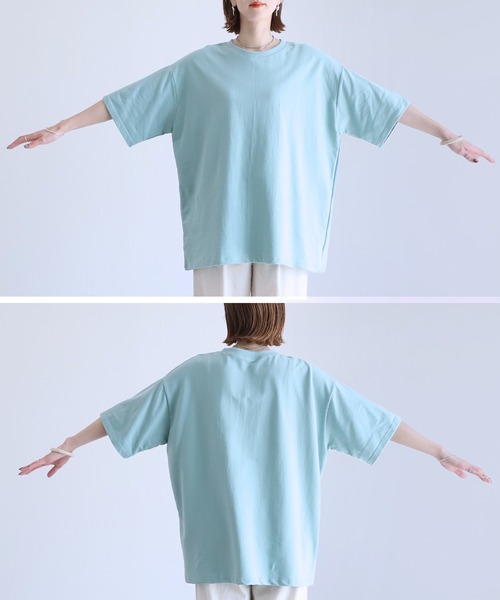 reca(レカ)の「【着丈が選べる!】大人ルーズなベーシックTシャツ(Tシャツ/カットソー・レディース・ブラック/グレー/オートミール/ミント/イエロー/ホワイト系その他・FREE)」の12枚目の写真