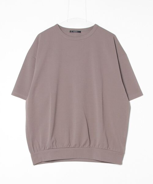 Bling Leads（ブリングリーズ）の「『Bling Leads』梨地　オーバーサイズクルーネックTシャツ（Tシャツ/カットソー・レディース・チャコールグレー/グレイッシュベージュ/オフホワイト・LARGE/MEDIUM）」の7枚目の写真