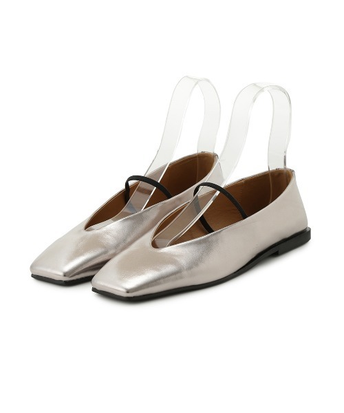 Mila Owen（ミラオーウェン）の「スクエアトゥソフトバレエシューズ（バレエシューズ・レディース・ボルドー/ブラック/シルバー・36/38/37）」の8枚目の写真