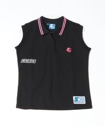 【STARTER GOLF】スターターゴルフ STARTERロゴ刺繍ノースリーブポロシャツレディース SG-123010