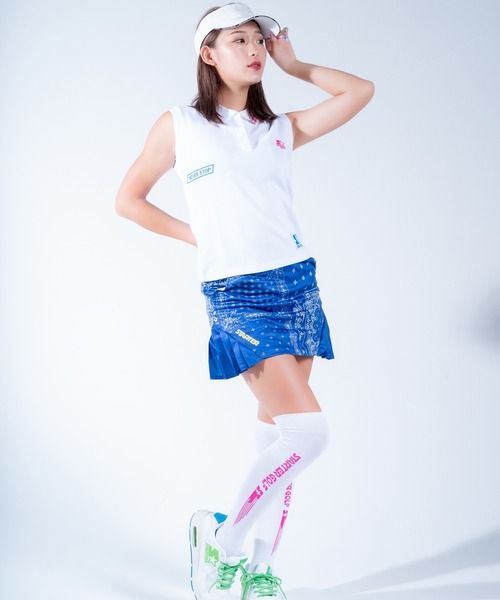 STARTER BLUE LABEL(スターターブルーレーベル)の「【STARTER GOLF】スターターゴルフ STARTERロゴ刺繍ノースリーブポロシャツレディース SG-123010(ポロシャツ・レディース・ホワイト/ネイビー/ブラック・L/M/S)」の5枚目の写真