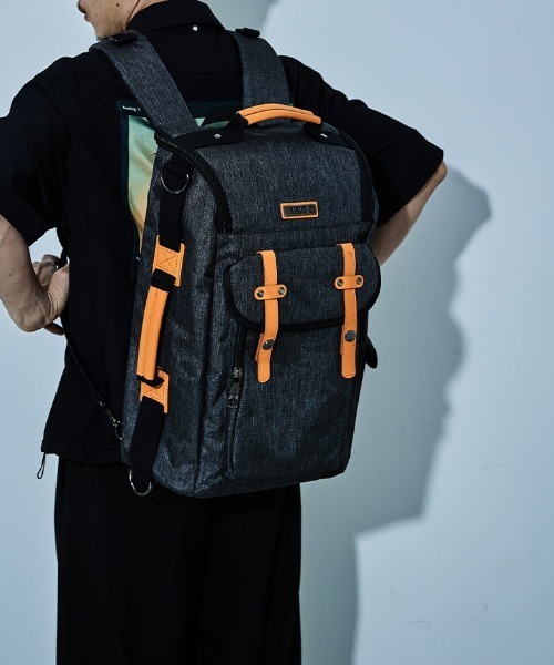 D.KELLY（ディーケリー）の「D.KELLY ナイロン3wayバイカラーバックパック メンズ バッグ ビスネスバッグ（バックパック/リュック・メンズ・グレー/ブラック・ONE SIZE）」の4枚目の写真