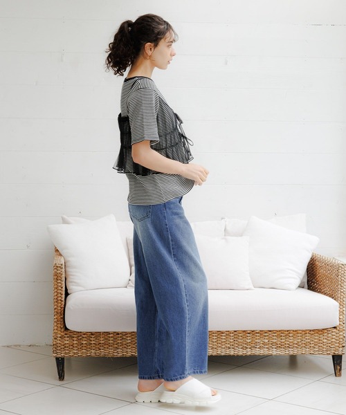 LAKOLE（ラコレ）の「クロススライドサンダル / 111852（サンダル・レディース・ベージュ/ブラック/オフホワイト・MEDIUM/LARGE）」の7枚目の写真