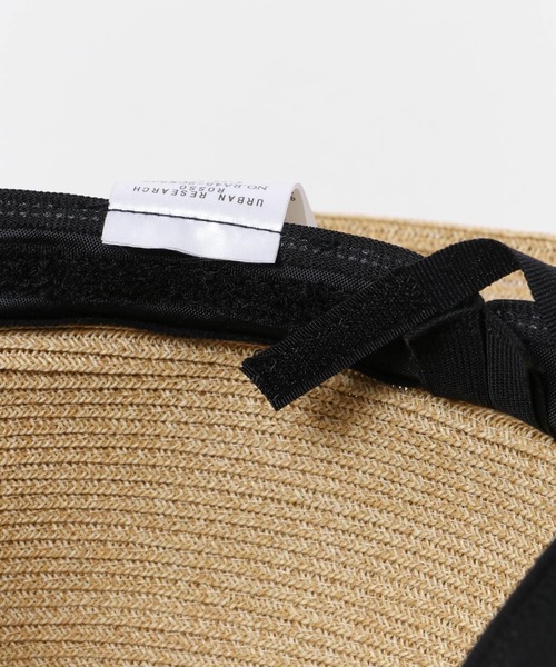 URBAN RESEARCH ROSSO WOMEN（アーバンリサーチ　ロッソ）の「PAPER WIDE BLIM HAT（ハット・レディース・ベージュ/ブラック・FREE）」の7枚目の写真