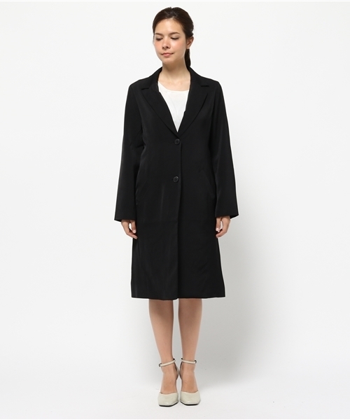 WEGO（ウィゴー）の「WEGO/ロングチェスタージャケット（チェスターコート・レディース・キャメル/ライトグレー/ブラック・FREE）」の5枚目の写真