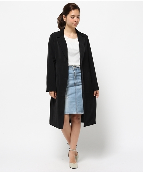 WEGO（ウィゴー）の「WEGO/ロングチェスタージャケット（チェスターコート・レディース・キャメル/ライトグレー/ブラック・FREE）」の17枚目の写真