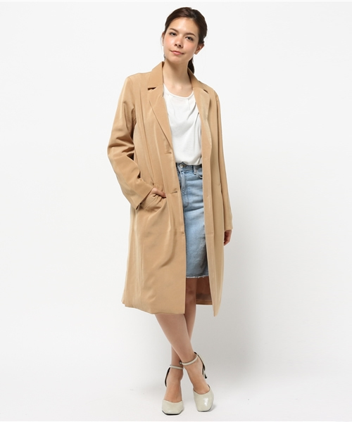 WEGO（ウィゴー）の「WEGO/ロングチェスタージャケット（チェスターコート・レディース・キャメル/ライトグレー/ブラック・FREE）」の11枚目の写真