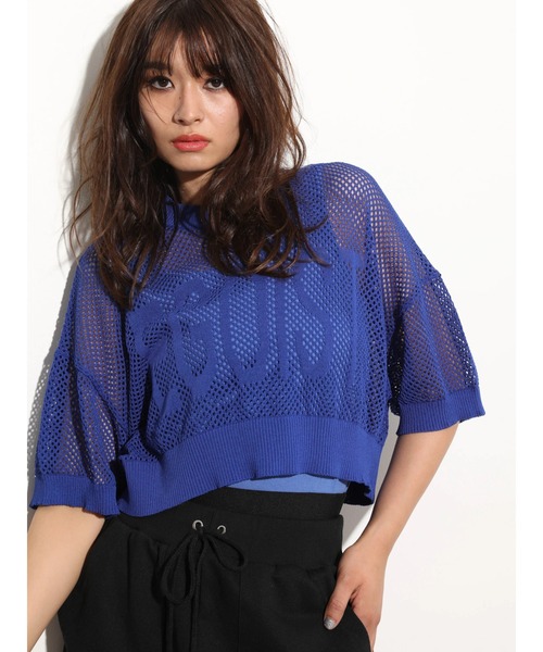 EGOIST（エゴイスト）の「EGOIST　SET2点　メッシュ+インナー（Tシャツ/カットソー・レディース・ブルー/ホワイト/ベージュ・FREE）」の10枚目の写真