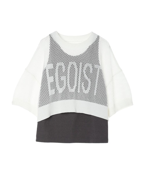 EGOIST（エゴイスト）の「EGOIST　SET2点　メッシュ+インナー（Tシャツ/カットソー・レディース・ブルー/ホワイト/ベージュ・FREE）」の16枚目の写真
