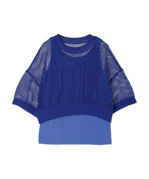 EGOIST（エゴイスト）の「EGOIST　SET2点　メッシュ+インナー（Tシャツ/カットソー・レディース・ブルー/ホワイト/ベージュ・FREE）」の14枚目の写真