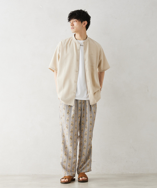 JOURNAL STANDARD relume(ジャーナルスタンダード レリューム)の「TECH CANVAS ストライプ 半袖シャツ(シャツ/ブラウス・メンズ・ブラック/ベージュ/ネイビー・MEDIUM/LARGE)」の17枚目の写真