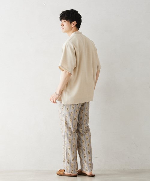 JOURNAL STANDARD relume(ジャーナルスタンダード レリューム)の「TECH CANVAS ストライプ 半袖シャツ(シャツ/ブラウス・メンズ・ブラック/ベージュ/ネイビー・MEDIUM/LARGE)」の18枚目の写真