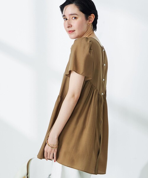 NOLLEY’S（ノーリーズ）の「2WAYペプラムチュニックブラウス（シャツ/ブラウス・レディース・ブラウン/ブラック/ベビーピンク・38）」の20枚目の写真