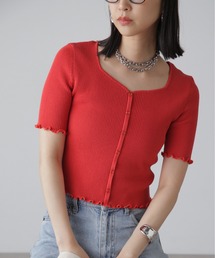 FREE'S MART | ◇前後2WAYメローフリル半袖ニット(ニット/セーター)