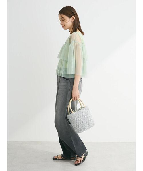 ELENCARE DUE（エレンカーレデュエ）の「・ELENCARE　DUEグラデーションデニムパンツ（デニムパンツ・レディース・ライトインディゴブルー/杢グレー・FREE）」の4枚目の写真