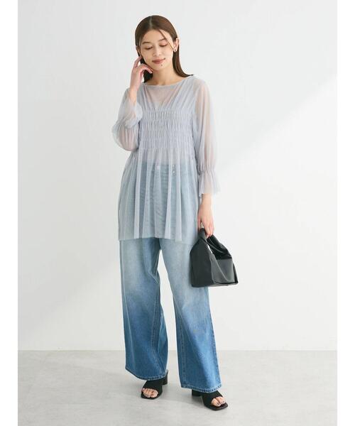 ELENCARE DUE（エレンカーレデュエ）の「・ELENCARE　DUEグラデーションデニムパンツ（デニムパンツ・レディース・ライトインディゴブルー/杢グレー・FREE）」の12枚目の写真