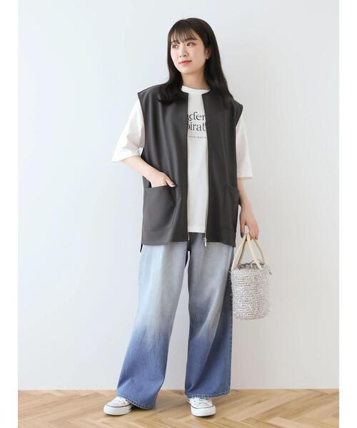 ELENCARE DUE（エレンカーレデュエ）の「・ELENCARE　DUEグラデーションデニムパンツ（デニムパンツ・レディース・ライトインディゴブルー/杢グレー・FREE）」の16枚目の写真